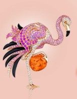 VAN ClEEF & ARPELS-Cushion Cut Mandarin Garnet-Pink Sapphires-Onyx-Diamonds