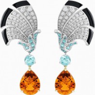 VAN ClEEF & ARPELS-Everlasting Light set-Palais de la chance collection-diamonds-tourmaline-onyx madarin garnet