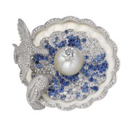 VAN ClEEF & ARPELS-Fountain Doves - pin Fountain Doves-pearl-diamonds-sapphires-diamonds