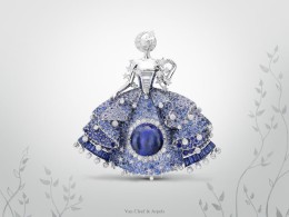 VAN ClEEF & ARPELS-Fée des Etoiles collection-Peau d’Âne-white gold-diamonds-sapphires-blue spinels-tanzanites