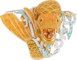 VAN ClEEF & ARPELS-High Jewellery watch-Carpe Koï-yellow sapphires-spessartite garnets-diamonds-Paraiba tourmaline