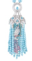 VAN ClEEF & ARPELS-Oiseaux Amoureux-long necklace-Couleurs de Paradis collection-turquoise-diamonds-tsavorite-colored sapphires-pink spinel