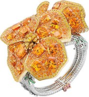 VAN ClEEF & ARPELS-Pavot de Californie Bracelet-yellow gold diamonds-yellow sapphires-pink sapphires-mandarin garnets