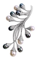 VAN ClEEF & ARPELS-The Asphodele clip-pearls-gray pearls-diamonds