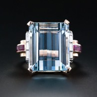 VAN ClEEF & ARPELS-Vintage Art Deco-Aquamarine-Ring