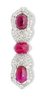 VAN ClEEF & ARPELS-art deco-ruby-tourmaline-diamond-brooch