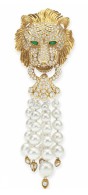 VAN ClEEF & ARPELS-diamond-emerald-culturd pearl-brooch