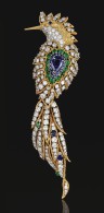 VAN ClEEF & ARPELS-sapphire-eemrald-diamond-brooch