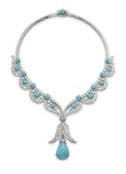 VAN ClEEF & ARPELS-turquoise-diamond-necklace