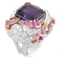 VAN ClEEF & ARPELS-white gold-diamonds-pink gold-pink sapphires-purple sapphire