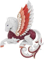 VAN ClEEF & ARPELS-white gold-pink goldred gold-diamonds-coral-rubies