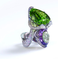 WALLACE CHAN-Nuwa ring-43.18ct peridot- diamonds
