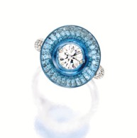 WALLACE CHAN-diamond-blue topaz-ring