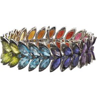 WEBSTER STEPHEN-Collection Magnipheasant Feathers Bracelet-citrine-amethyst-rhodolites-garnets-blue topazes-peridots-iolites-black diamonds