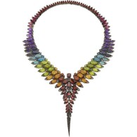 WEBSTER STEPHEN-Collection Magnipheasant Feathers Collar-citrine-amethyst-rhodolites-garnets-blue topazes-peridots-iolites-black diamonds
