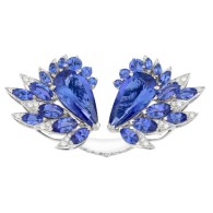 WEBSTER STEPHEN-Collection Magnipheasant Plumage Coktail open ring-tanzanite-diamonds