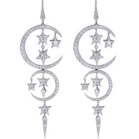 WEBSTER STEPHEN-Couture Voyage collection-Midnight Over the Caspian Sea-Moon Earrings-white gold-forevermark diamonds