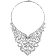 WEBSTER STEPHEN-Couture Voyage collection-Russia necklace-white gold-white diamonds