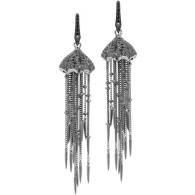 WEBSTER STEPHEN-Jewels Verne collection-Jellyfish earrings-white gold-black diamonds-white diamonds