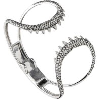 WEBSTER STEPHEN-Jewels Verne collection-Shark jaw bracelet-white gold-black rhodium-sterling silver-white diamonds