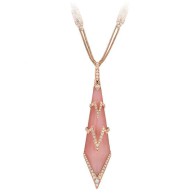 WEBSTER STEPHEN-Lady Stradust collection-Crystal Haze pendant-rose gold-pink opal-quartz-diamonds