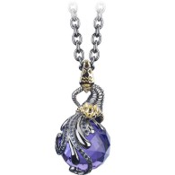 WEBSTER STEPHEN-Silver Capsule collection-Astro ball Aquarius Sterling silver-blue violet crystal-blue cubic zirconia-black rhodium-yellow gold plating