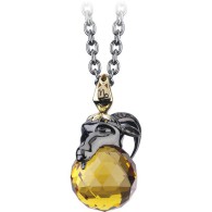 WEBSTER STEPHEN-Silver Capsule collection-Astro ball Capricorn Sterling silver-topaz crystal-black cubic zirconia-black rhodium- yellow gold plating
