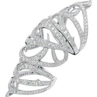 WEBSTER STEPHEN-Thorn Collection Long finger ring-white gold-diamonds