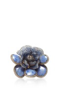 WENDY YUE-Bague-Lapis lazuli-blue sapphires-brown diamonds-yellow gold