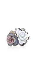 WENDY YUE-bague Opal-diamonds-green garnets-jade-pink sapphires-blue sapphires