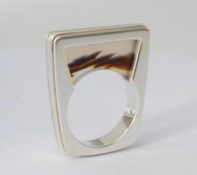 WESLEY HARRIS-Montana Agate-Ring-sterling silver