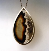 WESLEY HARRIS-edged agate-sterling silver