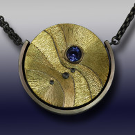 WOLFGANG VAATZ-pendant-gold-sterling silver-tanzanite