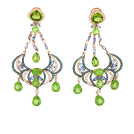 ZORAB -earings-peridots-tanzanites-diamonds