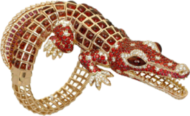 ZORAB-red sapphire, rhodolite garnet-white diamonds