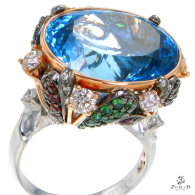 ZORAB-tsavorites garnets-swiss blue topaz-diamonds