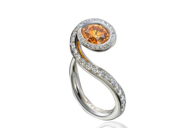 Orange diamond - diamonds - ETIENNE PERRET