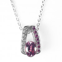 Pendentif Diamants – Rhodolites