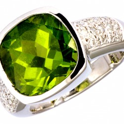 BAGUE PERIDOT - Laurent SIKIRDJI