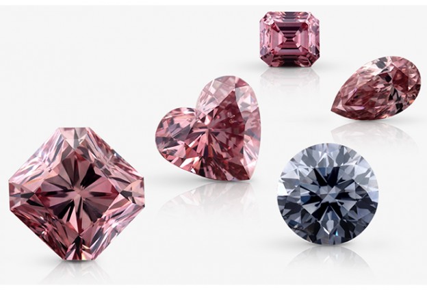 Diamant rose - Diamant bleu