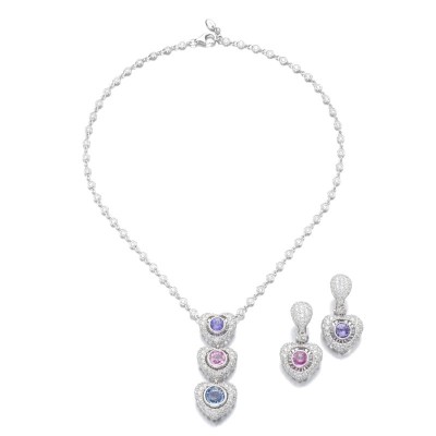 #ADLER #Pendant #Earrings #Sapphire #PinkSaphhire #