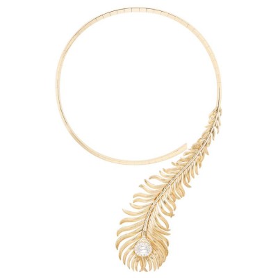 #BOUCHERON #'Plume de Paon' #necklace #rose-cut diamond #diamonds #yellow gold #collier #diamant #or jaune