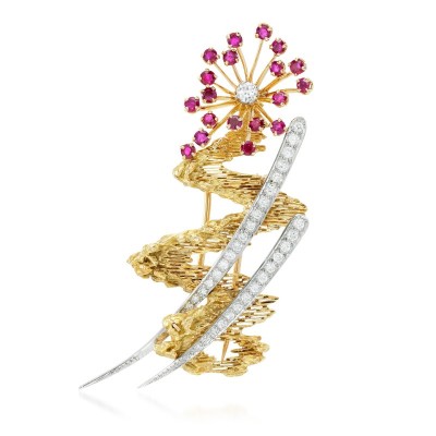 #BOUCHERON #Ruby #Diamond #Rubis #Diamatns #Brooch #1970s
