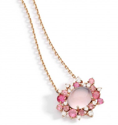#BRUMANI #Baobab Rose collection #Baobab necklace #diamonds #pink tourmaline #rose quartz