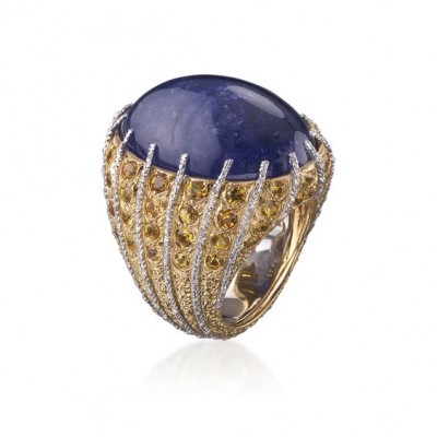 #BUCELLATI #Tanzanite #Cabochon #Diamonds #Ring