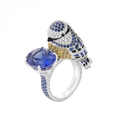 #Boucheron #Ring #Diamonds #Balck sapphires #Blue Sapphires #Yellow Sapphires #Tanzanite