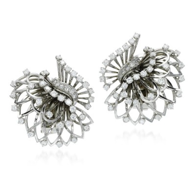 #Boucheron #diamond #diamant #earrings clips #1960s