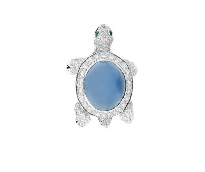 #CARTIER #Broche #Calcédoine #Tsavorites #Diamants #Chalcedony #Tsavorite #Diamond #Brooch