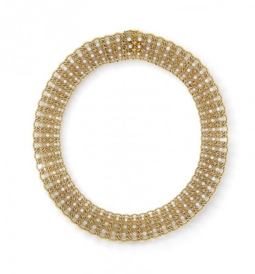 #CARTIER #Collier #or #diamants #'Résille' #Gold #diamond #necklace