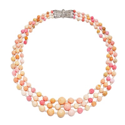 #CARTIER #Conch Pearl #Seed Pearl #Diamond #Necklace #perle conche #diamant